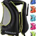 Snorkel Vest for Adults, Inflatable Snorkeling Vest for Men & Women, Portable Swim Jacket & Buoyancy Vest for Snorkeling, Swimming, Kayaking, Boating (Black)