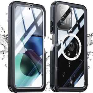 for Moto G Power 5G 2024 Waterproof Case,[Military-Grade Drop Protection] Case Shockproof Dustproof Heavy Duty Full Body Protective Case for Moto G Power 5G 2024,Black