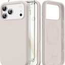 GONEZ Magnetic for iPhone 17 Pro Case, [Compatible with MagSafe] Anti-Scratch Microfiber Lining & Screen Protector, Silicone Camera Control, Shockproof Slim Phone Cover 6.3 inch, Stone