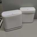 Bathroom Trash Can with Lid, Slim 3.3 Gallon Vacuum adsorption Garbage Bin, Narrow Press Top Waste Basket for Odor Control & Dog Proof for Bathroom Bedroom Office Home