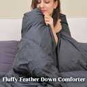 DAICO Goose Feather Down Comforter Full Size, All Season Luxury Hotel Fluffy Duvet Insert, Ultra Soft 100% Cotton Shell with 8 Corner Tabs, Paisley Design (82x90'', Black)