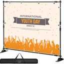 VEVOR Backdrop Stand 10 x 8 Ft, Height Adjustable Background Stand with 1 Carrying Bag, Photo Backdrop for Party Wedding Studio Trade Show : Electronics