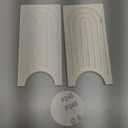 DK177 Faucet Mat for Kitchen Sink - Water Absorbing Stone Tray for Sink, Painted Wood Fast-Drying Faucet Mat, Faucet Splash Guard for Bathroom Counter (White, 15.8" x 4")