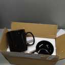 30oz Super Large Ceramic Coffee Mugs Large Handles Set of 2 (black)