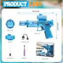 Automatic Electric Water Gun for Adults and Kids, Blue with LED Lights
