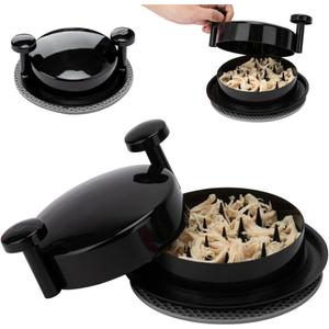 Chicken Shredder Shred Machine Meat Shredder Meat Shredding Tool with Handles and Non-Skid Base Mat Suitable for Pulled Pork Red Beef Chicken Alternative to Bear Claws 1pc 8inch Black