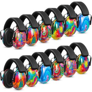 Amylove 12 Pcs Kids Ear Protection Noise Cancelling Headphones Ear Muffs Bulk 27db Sensory Headphones Noise Reduction Hearing Protection Earmuffs for Autism Concert (Classic Style, Fresh Color)