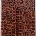 for iPad mini 5th 4th Case, Crocodile Reflector Leather Stand Folio Case Smart Cover, Auto Sleep/Wake, Card Holder, Classic Fashion Protector for iPadMini 4/5 7.9 Inch - Brown