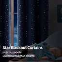 BGment Kids Blackout Curtains for Boys Bedroom, Star Curtains Thermal Insulated Grommet Window Drapes for Nursery, Set of 2 Panels (42 x 63 Inch, Navy Blue)