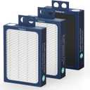 3 Pack True HEPA Filter Replacement Compatible with Blueair Classic 500/600 Series Air Purifiers 501, 503, 505, 510, 550E, 555EB, 580i, 601, 605,680i, Dual Protection Filter (3 Pack DualProtection Filter)