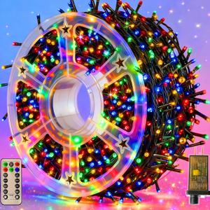 Christmas Lights 1000 LED 328 FT, Waterproof Christmas Tree Lights with 8 Modes, Remote Control 3 Timers & Memory Function Xmas Decorations for House and Holiday (Multicolor)