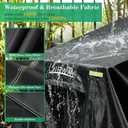 UIRWAY 1200D Heavy Duty Waterproof V-Hull Boat Cover, 22-24ft Trailerable with Night Safety Reflective Strips, UV Resistant Marine Grade for Bass Boat, Runabout, Tri-Hull, Fish & Ski, Bowrider - Black