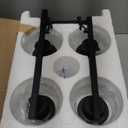 4-Light Bathroom Light Fixtures, Matte Black Modern Vanity Lights with Clear Glass Shades, Bathroom Wall Lamp for Mirror Living Room Cabinet Bedroom Porch