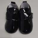 ohsofy Infant Baby Boy Oxford Shoes PU Leather Loafers Rubber and Soft Sole Wedding Dress Shoes Toddler Girl Baby Walking Shoes 3(12-18 Months Toddler, B1_black)