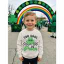 Ritatte Toddler St. Patricks Day Shirts for Boys Funny Too Cool to Pinch Letter Sweatshirt Lucky Shamrock Fall Pullover Tops(Grey,5-6T(120))