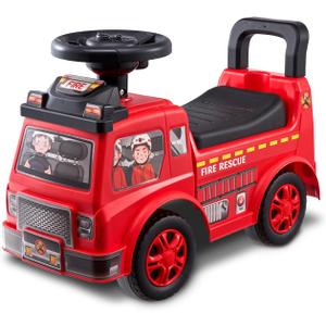 VEVOR Ride On Push Car for Toddlers, Ages 19+ Months, Ride Racer, Sit to Stand Toddler Ride On Toy, Kids Ride On Car with Music Steering, Horn & Under Seat Storage, Ride On Toy for Boys Girls, Red, X-Large