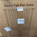 Fairy Baby 51.1" Extra Tall Baby Gates for Doorways, 29.5"-48.4" Extra Wide Safety Child Gates for Cats Dogs, Metal Auto Close Pet Gates Indoor, No Drilling Pressure Mount Kit, White