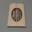 Spiral Taper Candles Brown Short Candle Sticks Unscented Smokeless Twisted Candlesticks for Fall Decor Holiday Dinner Party Christmas Decorations-7.5inch-4pack