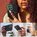 Compatible for Motorola Moto G Power 2025 5G Phone Case, Metal Ring Holder Kickstand/Stand Silicone Protective Cover Case for Moto G Power 5G (2025) - Black