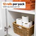 Amazon Basics 1000 Sheet 1-Ply Bath Tissue, 48 Rolls (4 Packs of 12), Septic Safe