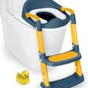 JASSONE Potty Training Seat, Toddler Step Stool, 2 in 1 Toilet for Kids, Baby Seat with Splash Guard and Anti-Slip Pad for Boys Girls, Blue