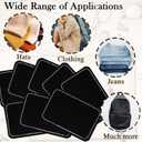 30 Pack Blank Leatherette Hat Patch with Adhesive, Rectangle Laserable Leatherette Patch, Faux Leather Patches for Hats Custom Fabric Repair Sew Laser Supplies (Black White, 3 x 2 Inches)