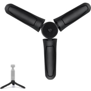 Mini Tripod Compatible with DJI Osmo Pocket 3 & 2, Black ABS Portable Pocket Stand Tripod Mount Selfie Stick Ideal Accessories for Various Filming Equipment