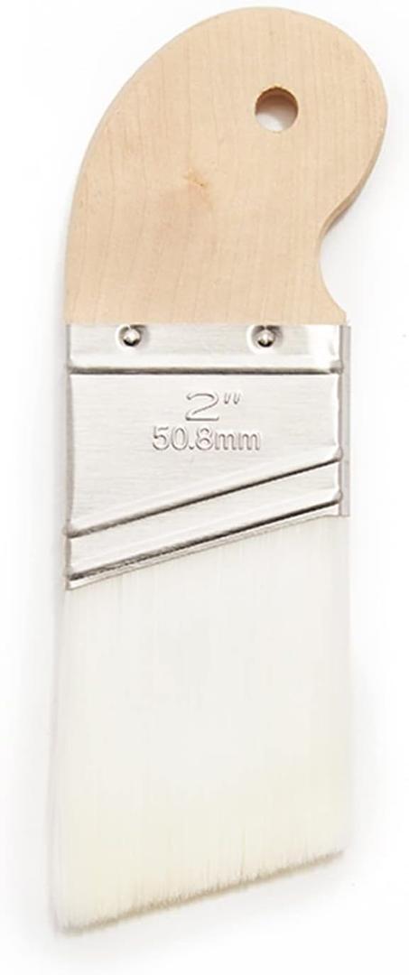 Zibra Palm Pro Cut in Angled Paint Paint Brush, Short Handle for Furniture and Next to Trim, 2-inch