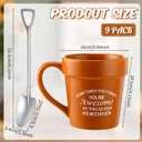 9 Pcs Christmas Teacher Appreciation Gifts for Women Gardener Coffee Mug with Shovel Spoon Plant Lover Cup Thank You Gift for Graduation End of Year Birthday Party Favor(Classic)