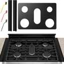 Stove Cover for LG Gas Stove Top Covers for Gas Burners for Model LGLDG4315 LRG4115 LRG4113 LDG4313 LRGL5825, LRGL5823, LSGL6335DF - Reusable Non-Stick Stove Top Cover Guard With 2PCS Stove Gap Covers