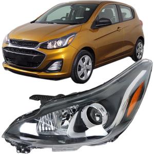 Silscvtt Replacement for 2019 2020 2021 2022 Chevy Spark LS/LT Headlight Halogen Type Bumper w/o DRL Type Headlamp Left Driver Side