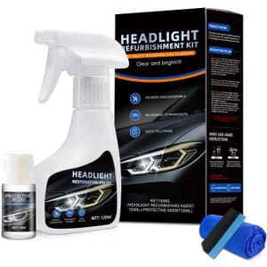 Car Headlight Restoration Polishing Kits,Headlight Restoration Kit,Headlight Cleaner And Restorer Kit,Headlight Cleaner,Multifunctional Car Headlight Polishing for All Vehicle Types (1Set)