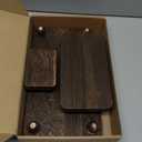 Maitys 3 Pcs Wooden Risers for Display Pedestal Stand Wooden for Decor Farmhouse Vintage Rustic Stackable Kitchen Stand Tray Riser, 3 Sizes(12 x 6.7, 8 x 4.7, 4 x 2.8 in,Brown)