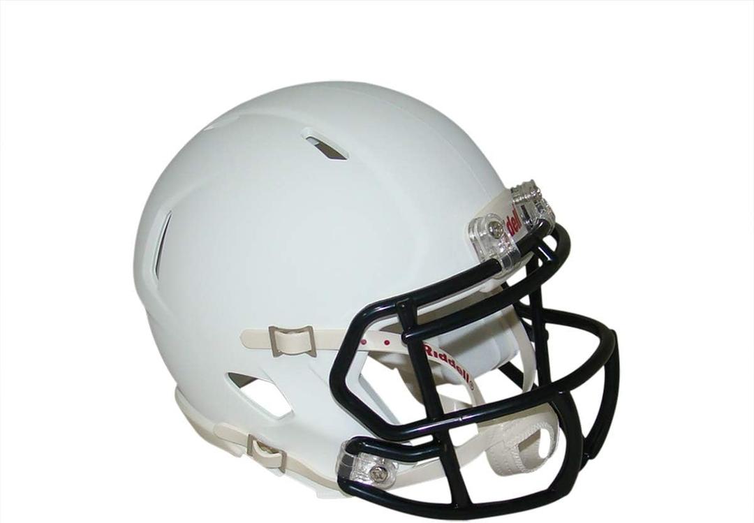Matte White with Black Mask Blank Riddell Revolution Speed Mini Football Helmet (Decorative Mini Helmet - NOT Wearable - Does NOT FIT Any Human Head)
