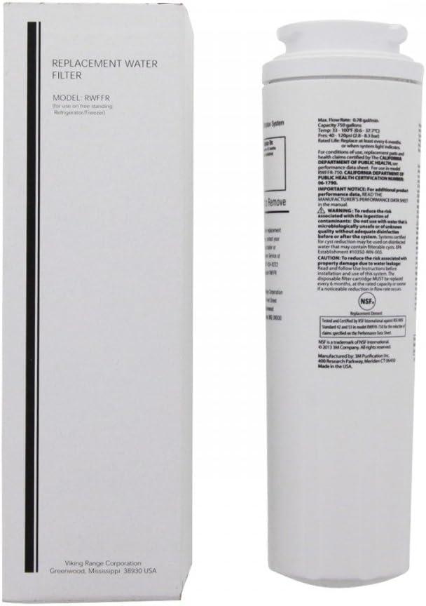 RWFFR Viking Refrigerator Water Filter Cartridge, 2 Filter