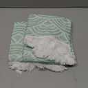 sea me at home Turkish Hand Towels for Bathroom, Kitchen Towels Decorative Set of 2, Luxury Turkish Cotton Dish Tea Towels 14 x 30 Inches for Modern, Boho, and Farmhouse Decor (Green Waves)