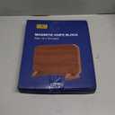 HOSHANHO Magnetic Knife Block, Thickened Acacia Wood Kitchen Knife Holder Stand with Strong Magnets, Multifunctional Double Side Knife Storage Organizer for Kitchen Counter (14*10*4.7 inch)