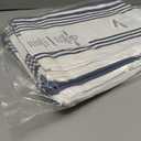 Urban Villa Kitchen Towels 100% Cotton Pack of 6, Highly Absorbent Quick Drying Super Soft Premium Dish Towels for Kitchen with Hanging Loop Hand & Tea Towels - 20x30 Inch, (Blue & White, Striped)