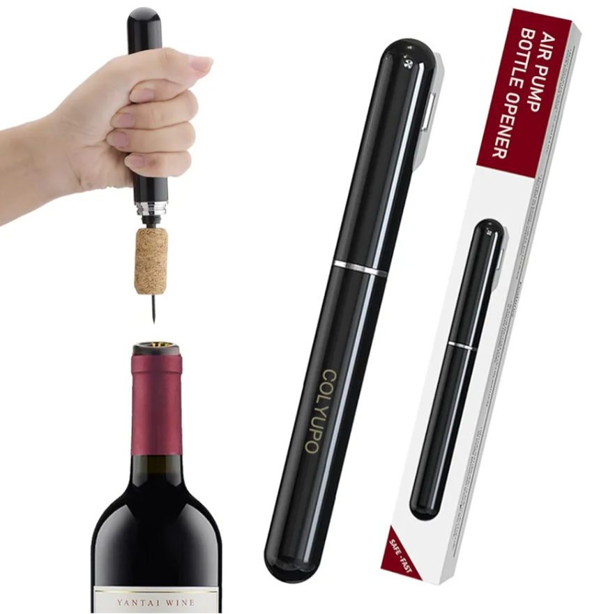 COLYUPO Wine Bottle Opener Air Pressure Pump Bottle Corkscrew Manual Wine Cork Remover Tool with Foil Cutter for Bartenders Waiter Pack of 3