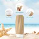 Morfone Travel Bottles for Toiletries, 3oz Tsa Approved Travel Size Containers Leak Proof Squeezable Travel Accessories Refillable for Shampoo Conditioner Lotion Liquids(Brown)