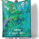 remberever Warm Flannel Blanket Mom's Blanket Thanksgiving Gifts for Mom from Daughter ldeas Birthday Gifts for Mother Christmas, Mother's Day Oil Painting Throw Blanket