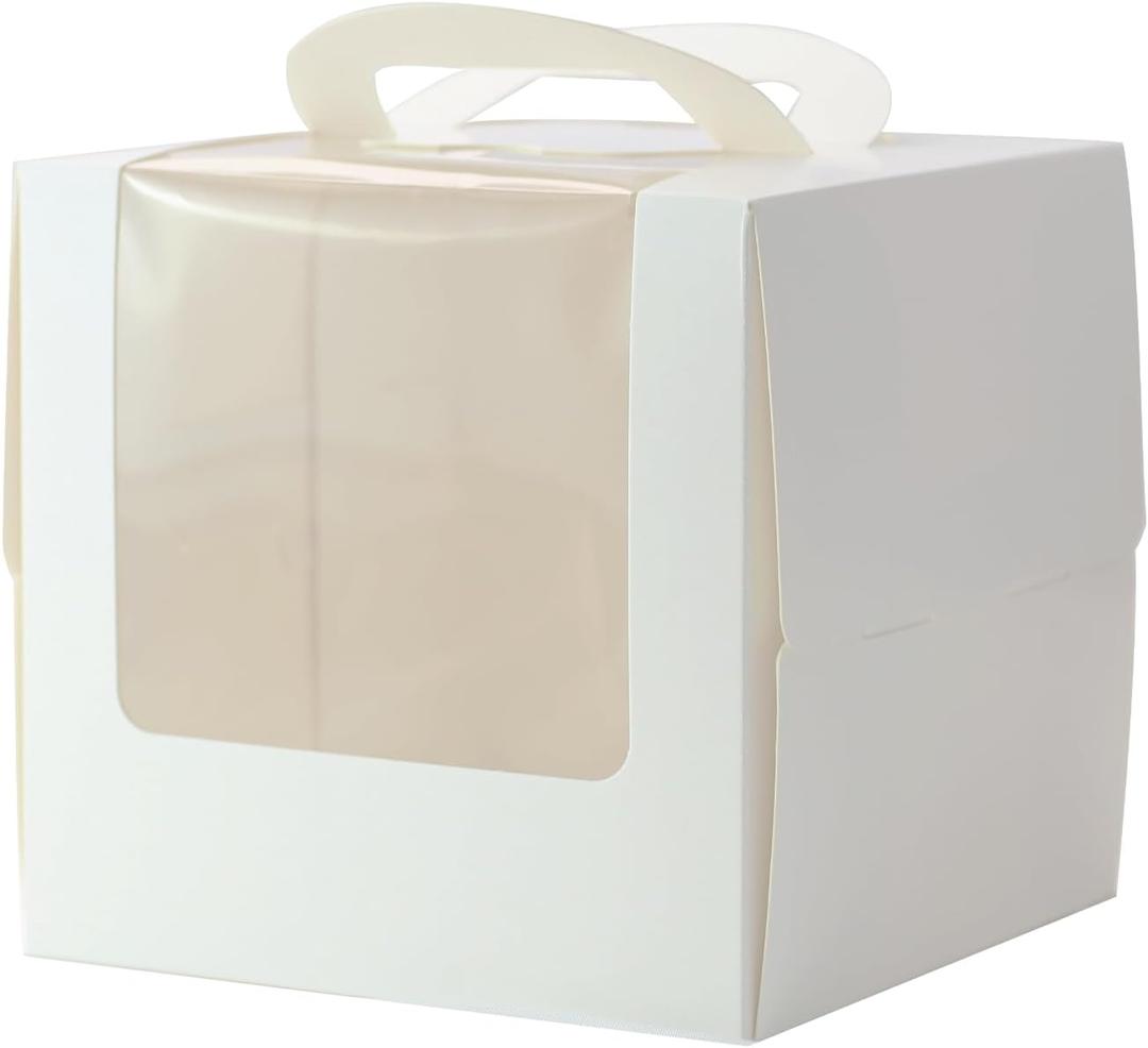 10Pcs 6 Inch Cake Boxes With Cake Boards,6X6X6 In Cake Box With Handle Bento,Cupcake,Pastries For Christmas,Birthday Party, Weddingwith Stickers 10Pcs 6 Inch Cake Boxes With Cake Boards,6X6X6 In Cake Box With Handle Bento,Cupcake,Pastries For Christmas,Birthday Party, Weddingwith Stickers
