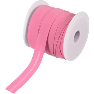 MECCANIXITY 3/4 Inch Single Fold Bias Tape Polyester Continuous Bulk Bias Tape Roll for Sewing, Seaming Quilting Hemming Binding Crafts (Rose Red 25 Yards)