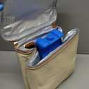 Breastmilk Cooler Bag with Ice Pack Fits 6 Baby Bottles Up to 9 Ounce, Baby Bottle Bag with Shoulder Strap for Nursing Mom Daycare, Cream