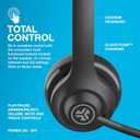 JLab Go Work Wireless Headsets with Microphone, 45+ Playtime PC Bluetooth Headset and Multipoint Connect to Laptop Computer and Mobile, Wired or Wireless Headphones, Black (1 Pack)