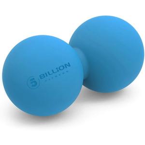 5BILLION FITNESS Peanut Massage Ball - Double Lacrosse Massage Ball & Mobility Ball for Physical Therapy - Deep Tissue Massage Tool for Myofascial Release, Muscle Relaxer, Acupoint Massage (Blue-hard)