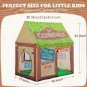 SweHouse Kids Play Tent Indoor: Clubhouse Tent for Toddler with Roll-up Door & Windows Playhouse - Boy Girl Tent Outdoor Birthday Gifts Toys