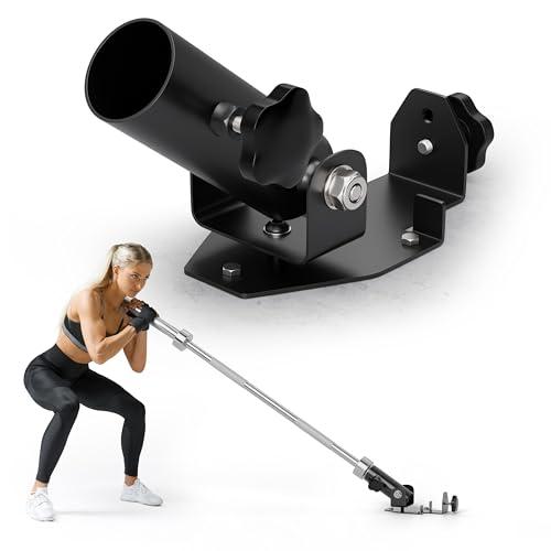 Rack, Wall or Floor Mount Heavy Duty Landmine Attachment for Barbell - Olympic Size T Bar Row Attachment, Landmine Base for Squat Rack and Viking Press - Gym Equipment Accessories by EVERSTRONG