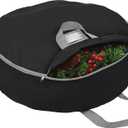 Primode Heavy Duty Christmas Wreath Storage Bag 48" - Handles Made Of Durable 600D Oxford Polyester Material Storage Bag Extra Large 48 Holiday Wreaths Container (Black)