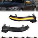 PWOBVZ Dynamic LED Side Mirror Sequential Turn Signal Lights for BMW 1 2 3 4 Series F30 F20 F21 F22 F32 F33 E84 X1 i3, Smoked Lens Side Marker Blinkers Mirror Light Indicator Lamp, Pack of 2